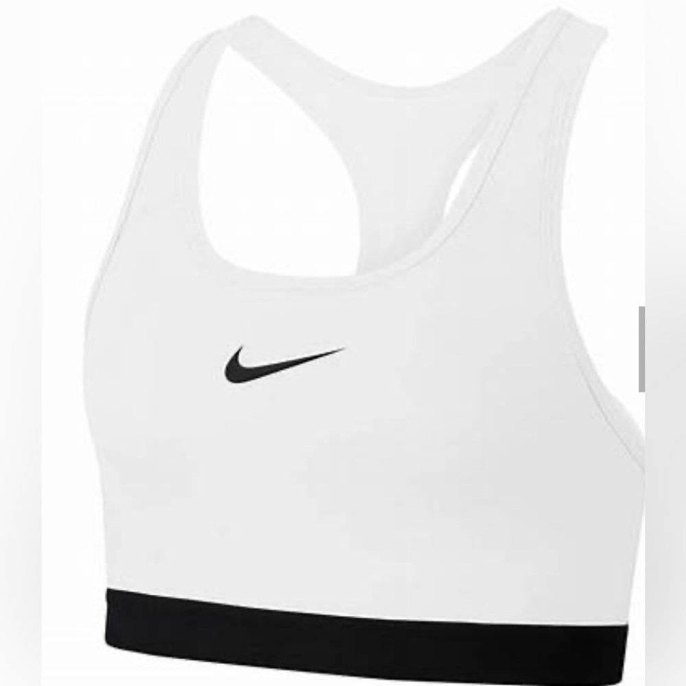 Nike Dri Fit Women’s Size Large White/Black Racer Back Athletic‎ Bra